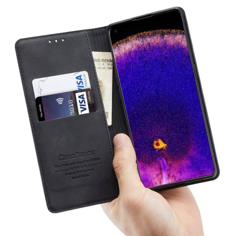 Etui Na Telefon do Oppo Find X5 Pro Etui Folio Casedance Ze Sztucznej Skóry