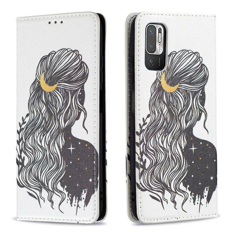Etui Na Telefon do Poco M3 Pro 5G Etui Folio Ładne Włosy