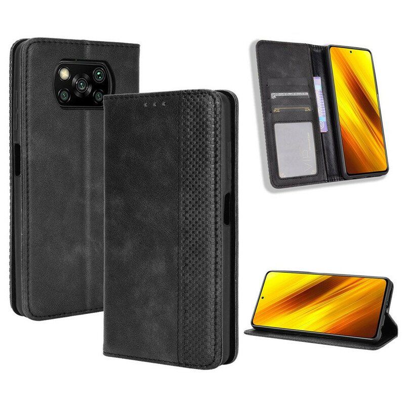 Etui Na Telefon do Poco X3 / X3 Pro / X3 NFC Etui Folio Stylizowany Efekt Skóry W Stylu Vintage