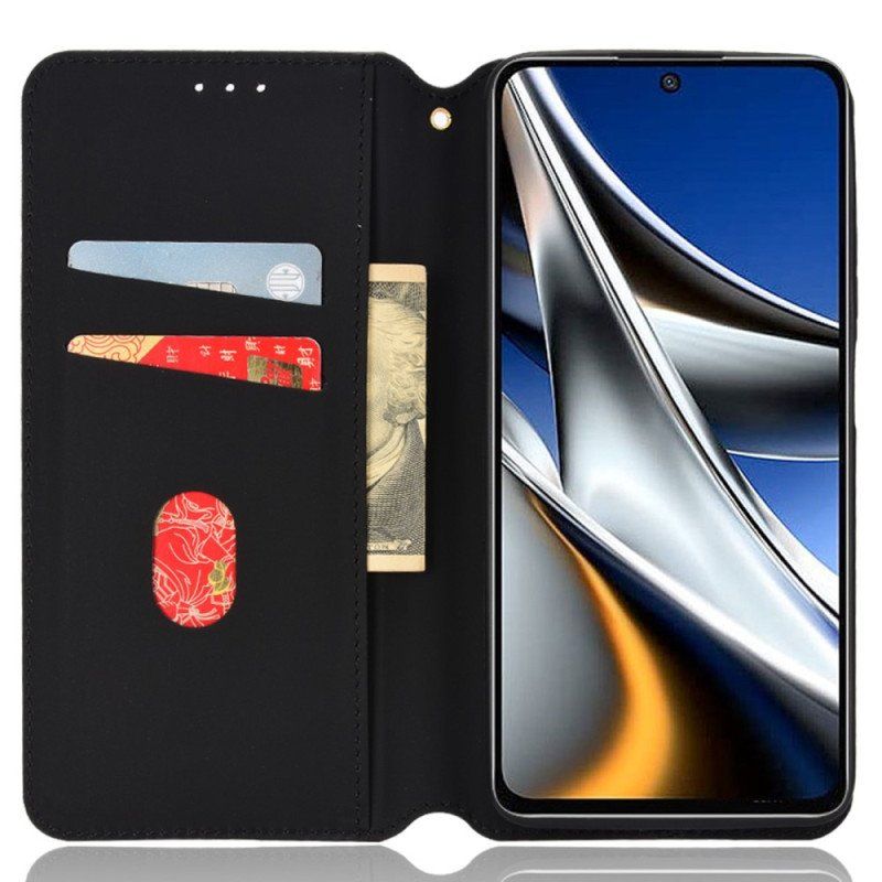 Etui Na Telefon do Poco X4 Pro 5G Etui Folio Tekstura 3d