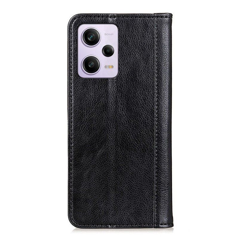 Etui Na Telefon do Poco X5 Pro 5G Etui Folio Dwoina Skóry Liczi