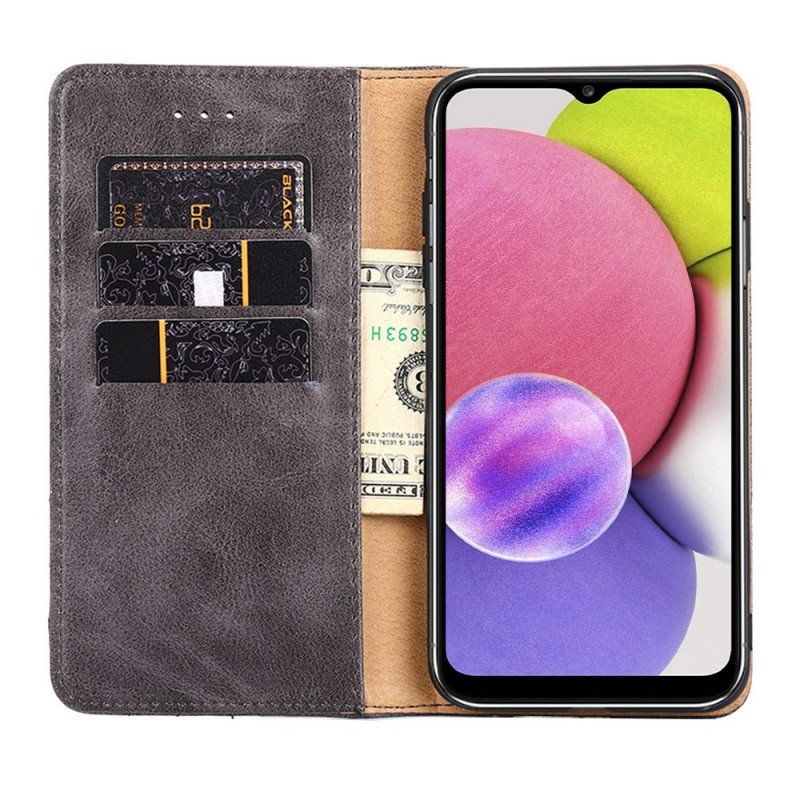 Etui Na Telefon do Samsung Galaxy A13 5G / A04s Etui Folio Stylowy Skórzany Nit