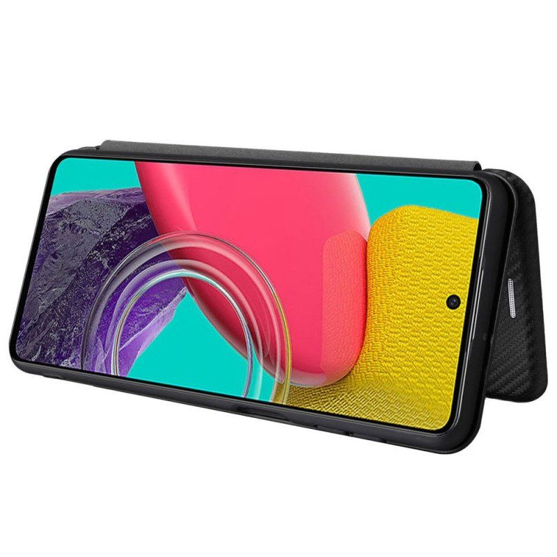 Etui Na Telefon do Samsung Galaxy M53 5G Etui Folio Włókno Węglowe