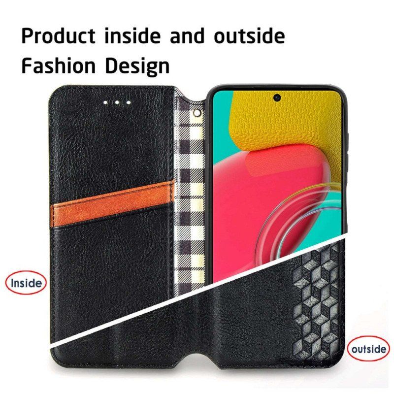 Etui Na Telefon do Samsung Galaxy M53 5G Etui Folio Wzór Z Efektem Skóry