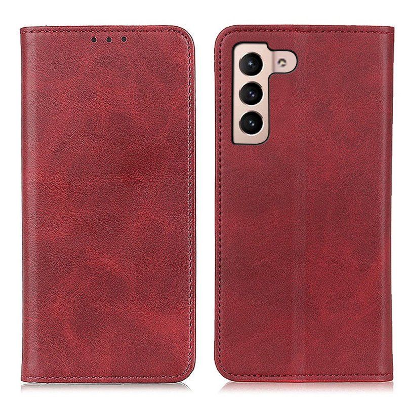 Etui Na Telefon do Samsung Galaxy S22 5G Etui Folio Elegancka Dwoina Skórzana