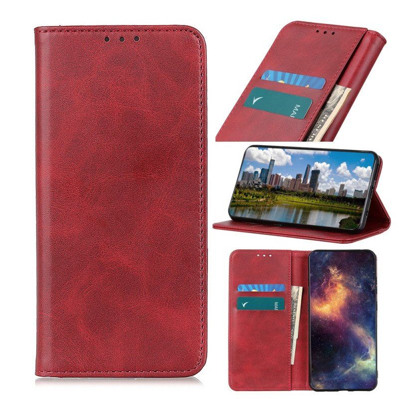 Etui Na Telefon do Samsung Galaxy S22 5G Etui Folio Elegancka Dwoina Skórzana
