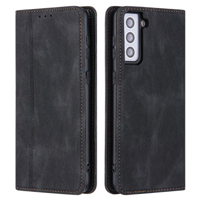 Etui Na Telefon do Samsung Galaxy S22 5G Etui Folio Stylowa Skórzana Linia