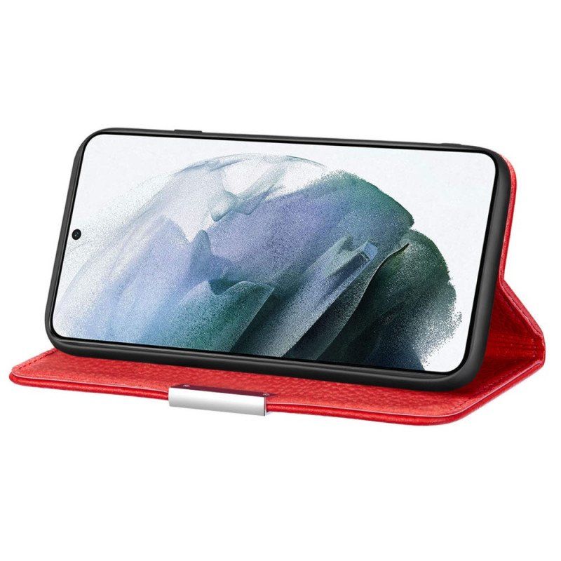 Etui Na Telefon do Samsung Galaxy S22 Plus 5G Etui Folio Liczi Ze Sztucznej Skóry Ultra Szykowny