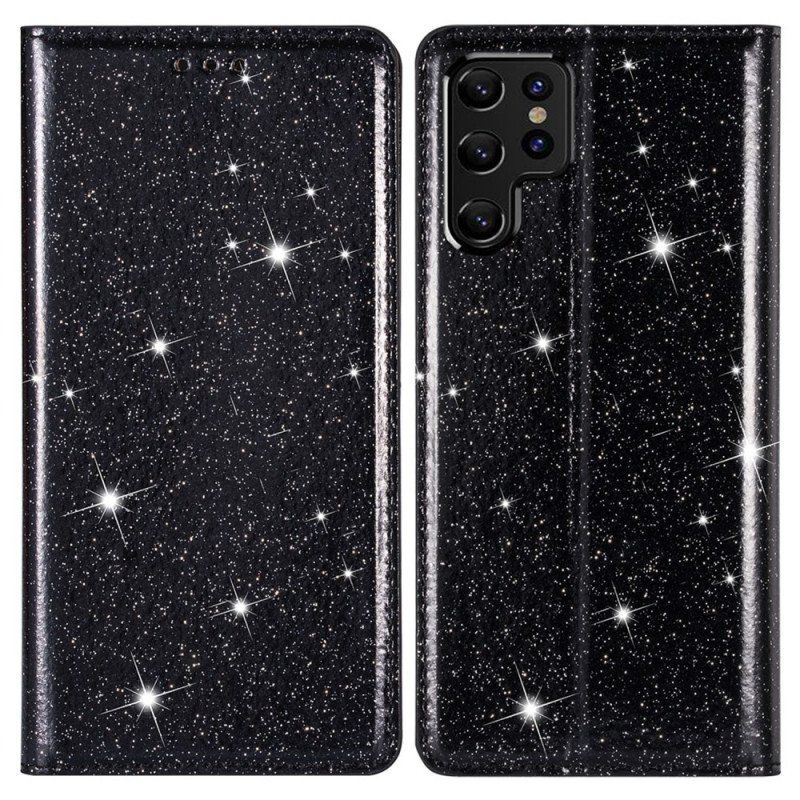 Etui Na Telefon do Samsung Galaxy S22 Ultra 5G Etui Folio Cekinowy Styl
