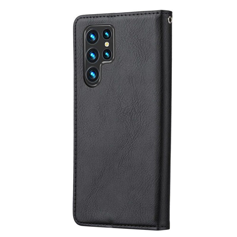 Etui Na Telefon do Samsung Galaxy S22 Ultra 5G Etui Folio Etui Na Karty Ze Sztucznej Skóry