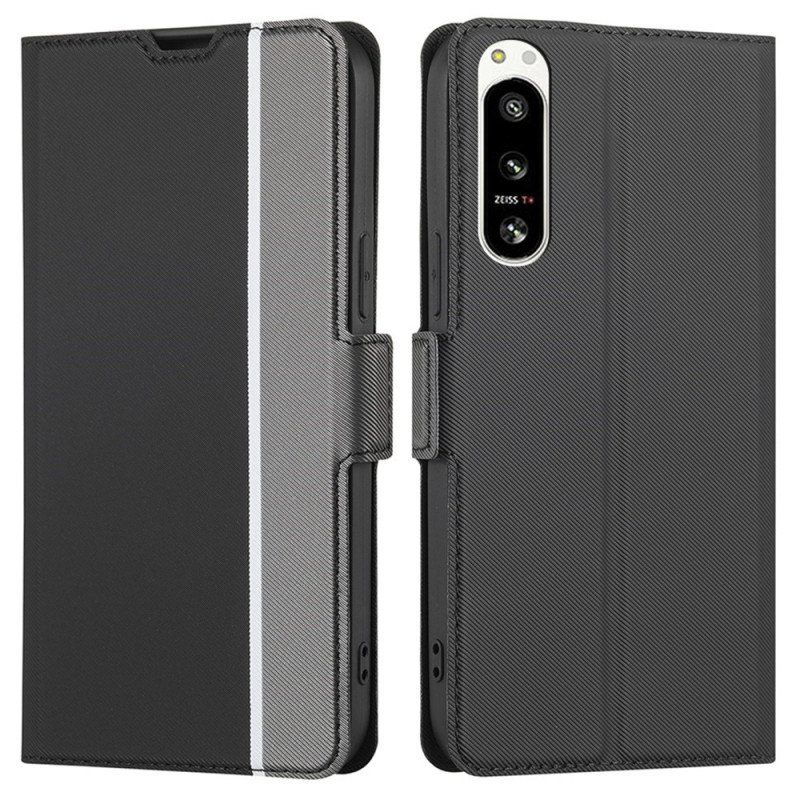 Etui Na Telefon do Sony Xperia 5 IV Etui Folio Ultra Cienki Dwukolorowy
