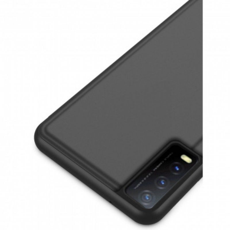 Etui Na Telefon do Vivo Y20s Lustro I Sztuczna Skóra