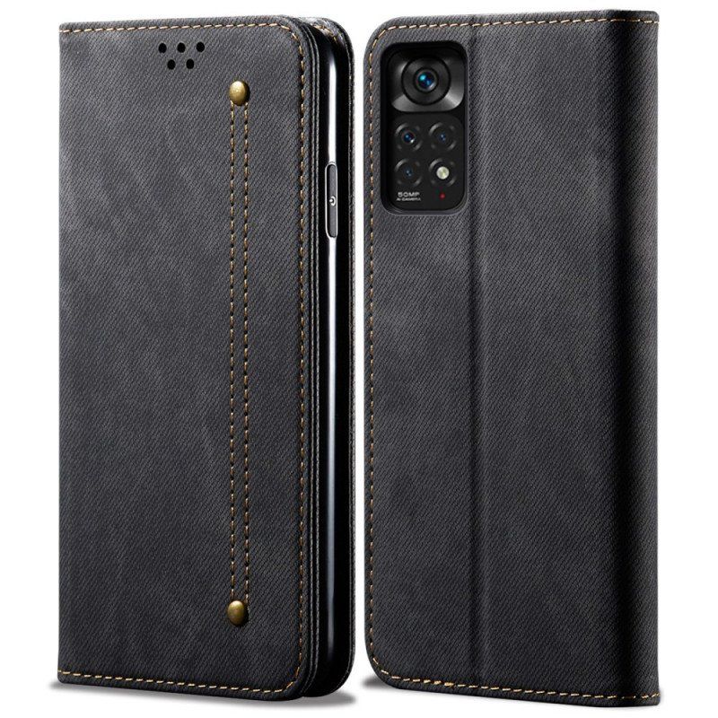 Etui Na Telefon do Xiaomi Redmi Note 11 / 11S Etui Folio Tkanina Dżinsowa