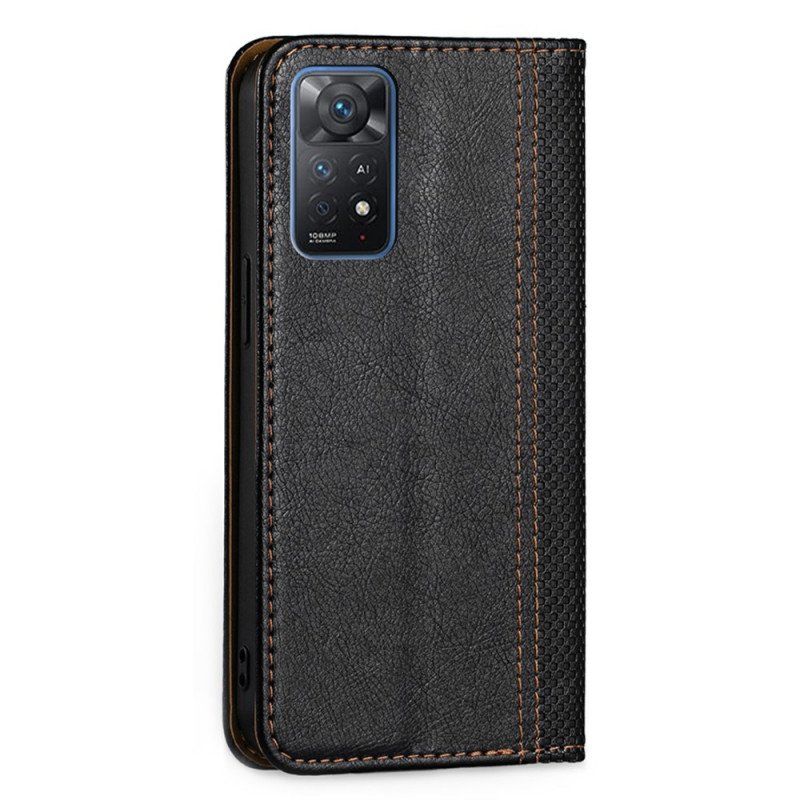 Etui Na Telefon do Xiaomi Redmi Note 11 Pro / 11 Pro 5G Etui Folio Teksturowany Efekt Skóry