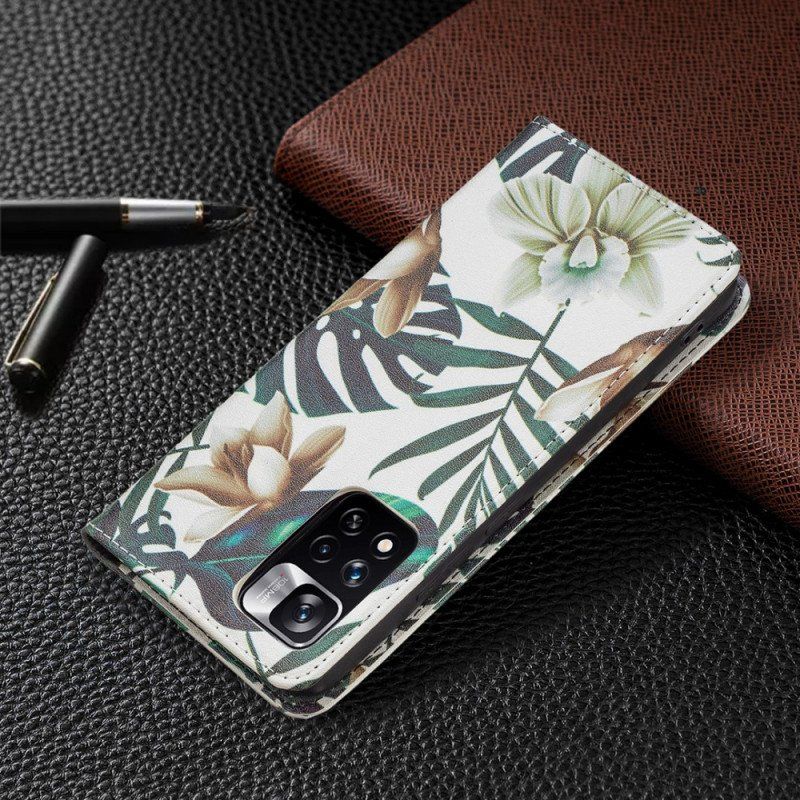 Etui Na Telefon do Xiaomi Redmi Note 11 Pro Plus 5G Etui Folio Liście