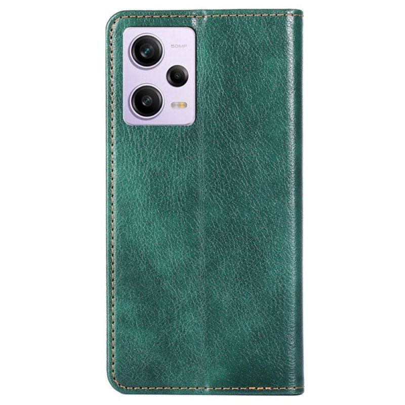 Etui Na Telefon do Xiaomi Redmi Note 12 Pro Etui Folio Przeszycia Ze Sztucznej Skóry