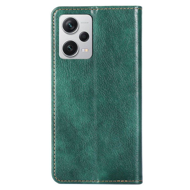 Etui Na Telefon do Xiaomi Redmi Note 12 Pro Plus Etui Folio Przeszycia Ze Sztucznej Skóry