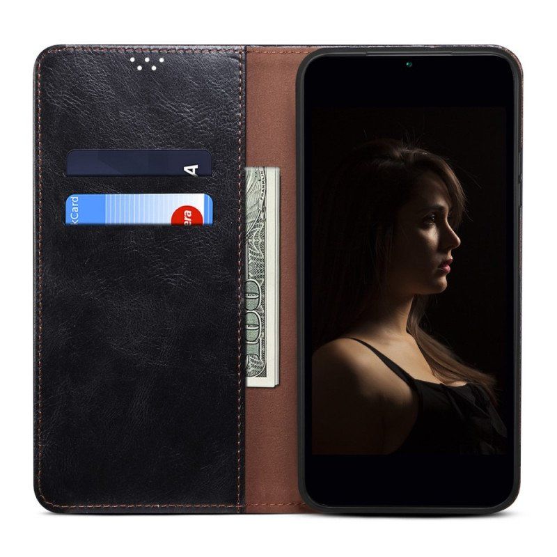 Etui Na Telefon do Xiaomi Redmi Note 12 Pro Plus Etui Folio Woskowana Sztuczna Skóra