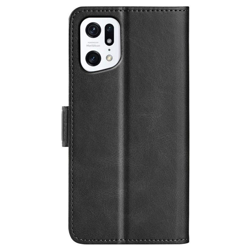 Etui Na Telefon Pokrowce do Oppo Find X5 Etui Folio Podwójna Klapa