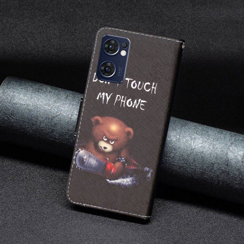 Etui Na Telefon Pokrowce do Oppo Find X5 Lite Niebezpieczny Niedźwiedź