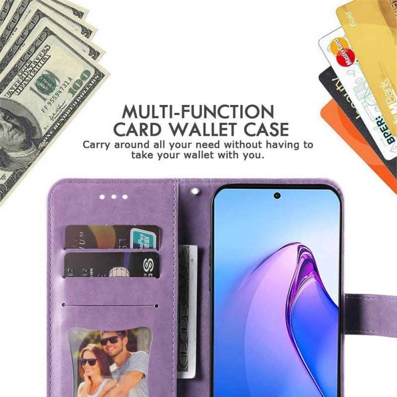 Etui Na Telefon Pokrowce do Oppo Reno 8 Pro z Łańcuch Kwiatowy Na Ramiączkach