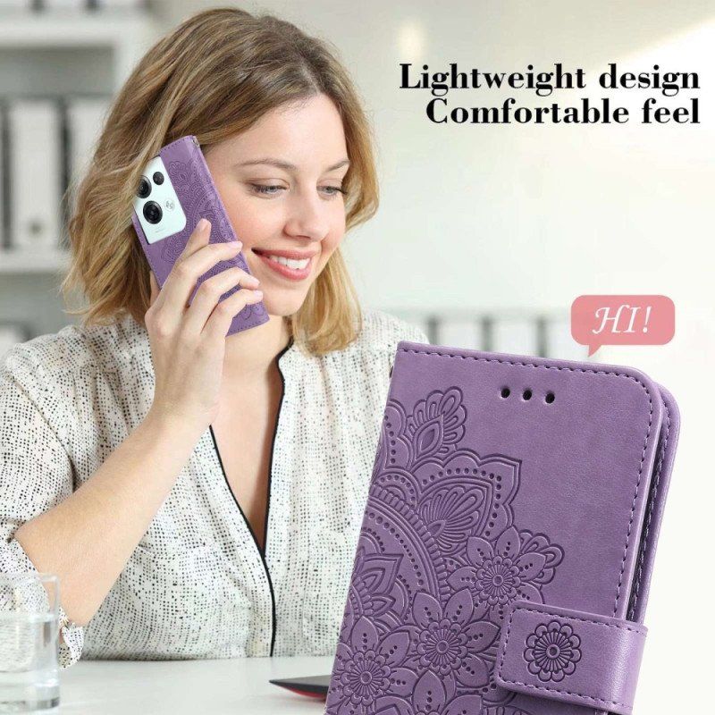 Etui Na Telefon Pokrowce do Oppo Reno 8 Pro z Łańcuch Kwiatowy Na Ramiączkach