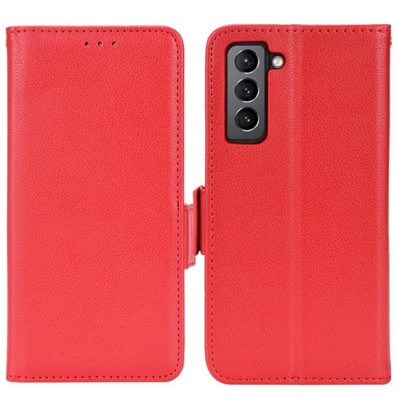 Etui Na Telefon Pokrowce do Samsung Galaxy S22 Plus 5G Stylowy Skórzany Projekt Liczi