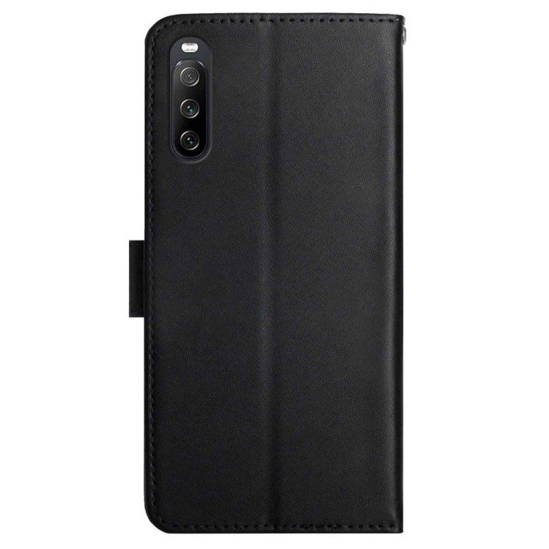 Etui Na Telefon Pokrowce do Sony Xperia 10 IV Prawdziwa Skóra Nappa