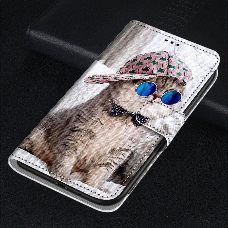Etui Na Telefon Pokrowce do Sony Xperia 10 IV z Łańcuch Yo Kot Z Paskiem