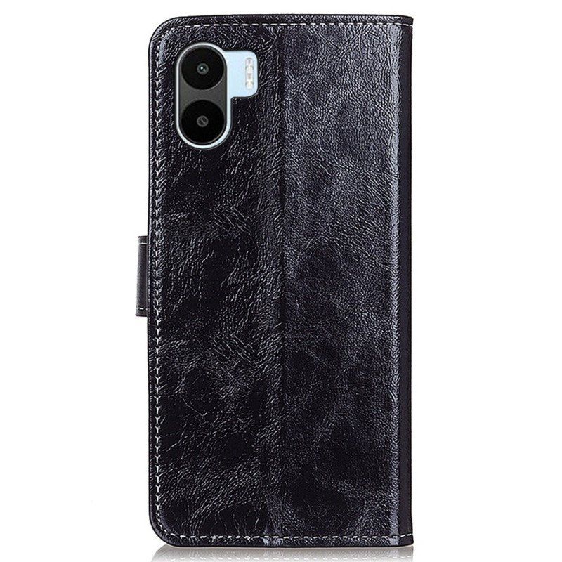 Etui Na Telefon Pokrowce do Xiaomi Redmi A1 Lakierowana Z Widocznymi Szwami