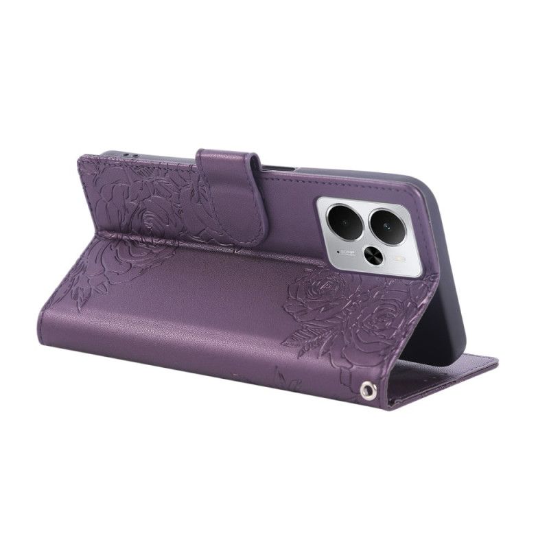 Etui Folio Do Realme 14 5g Koronkowe Kwiaty