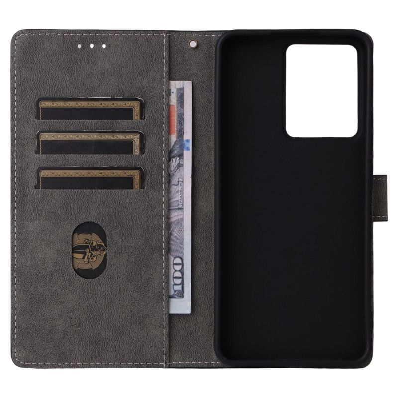 Etui Folio Do Realme 14 5g Ochrona Rfid Efekt Zamszu