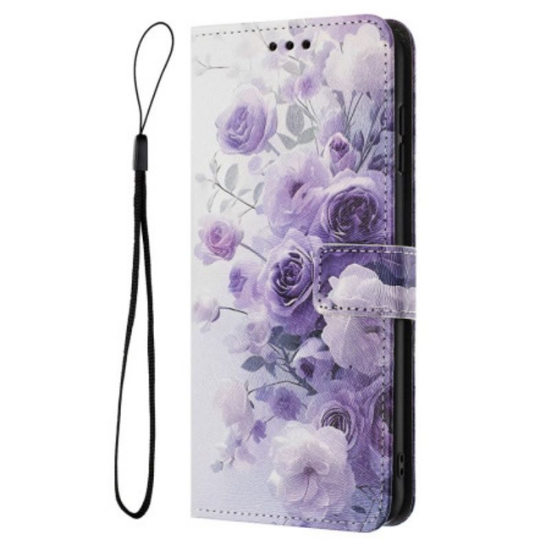 Etui Folio Do Realme 14 5g Róż I Fiołki