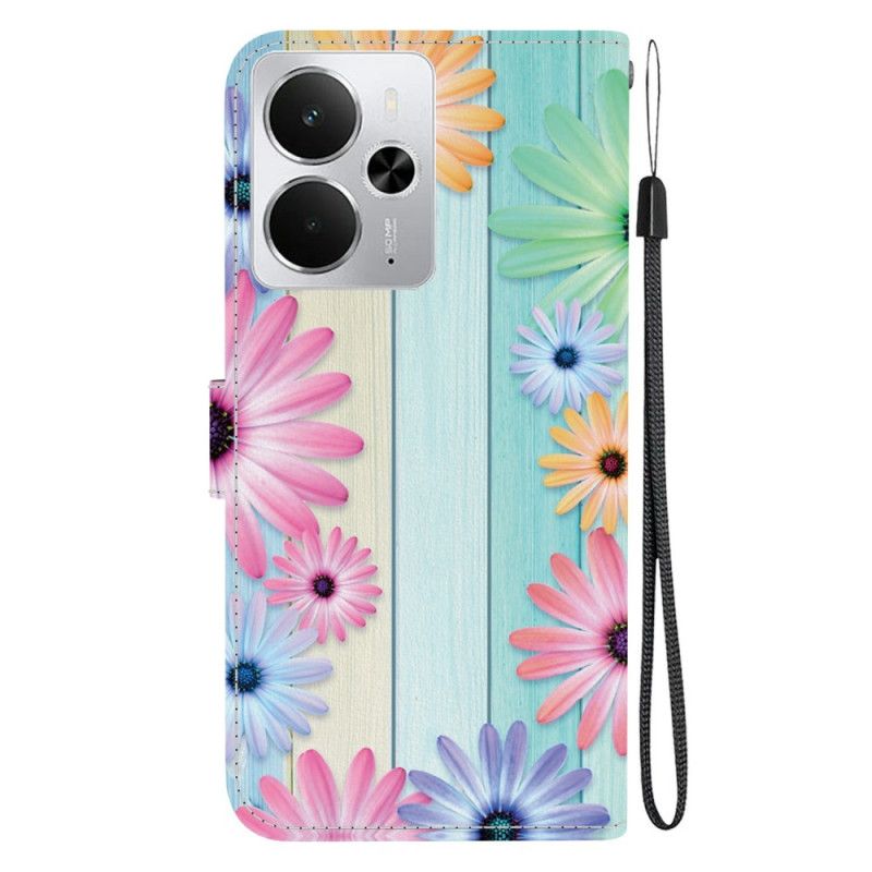 Etui Folio Do Realme 14 5g Wzór Słonecznika