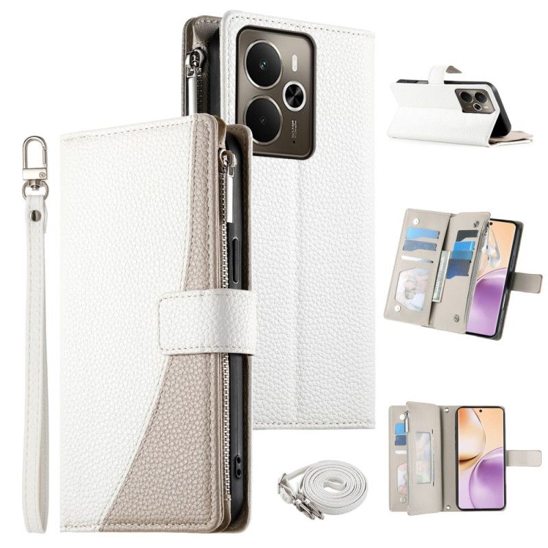 Etui Folio Realme 14 5g Dwukolorowy Z Paskiem