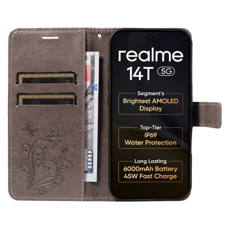 Etui Folio Realme 14 5g Olbrzymie Motyle