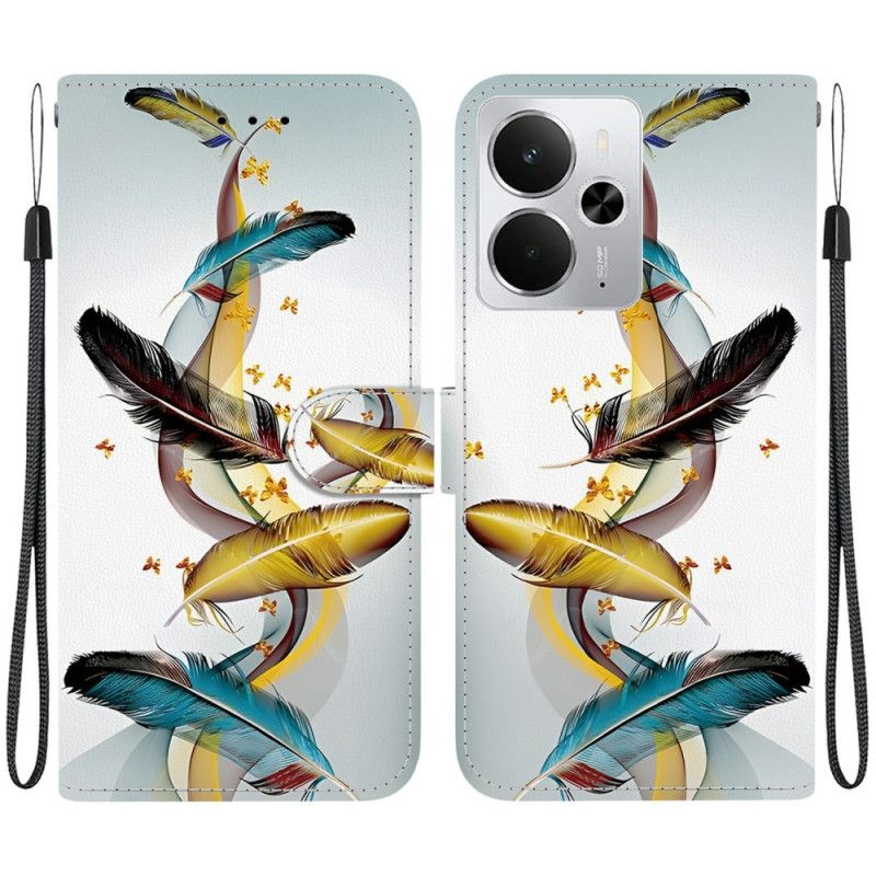 Etui Folio Realme 14 5g Pióra I Motyle Etui Ochronne