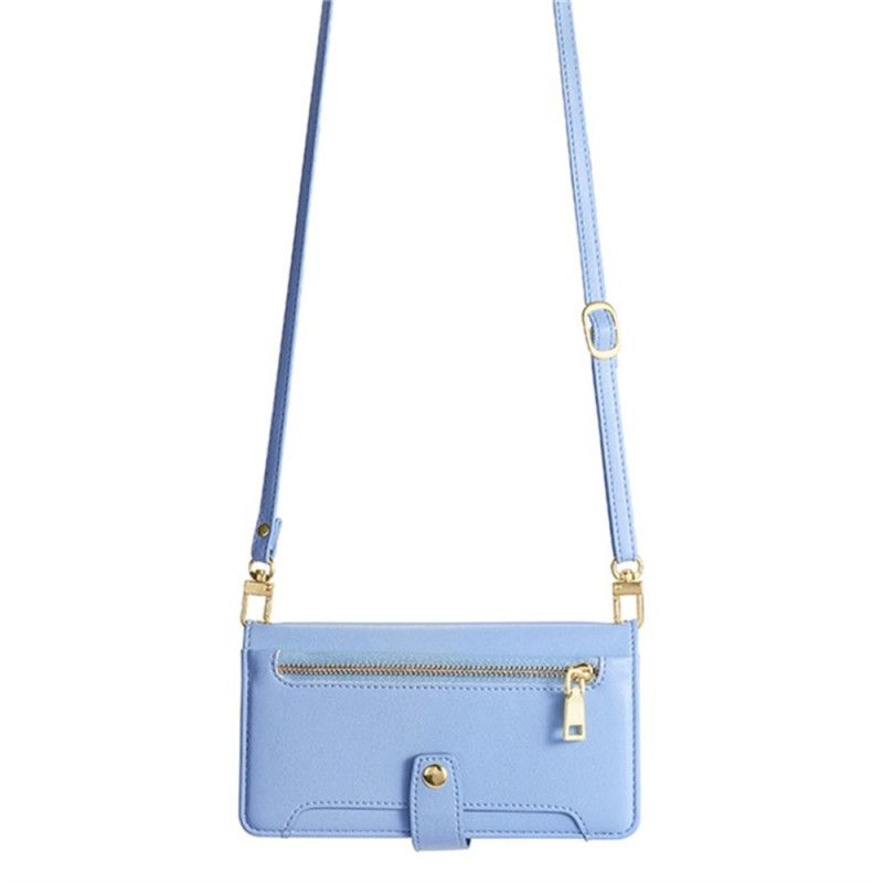 Etui Folio Realme 14 5g Portfel Na Zamek Błyskawiczny Z Paskiem I Paskiem Na Ramię Etui Ochronne