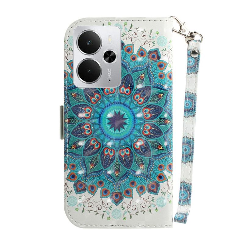 Etui Folio Realme 14 5g Zielona Mandala Ze Smyczką