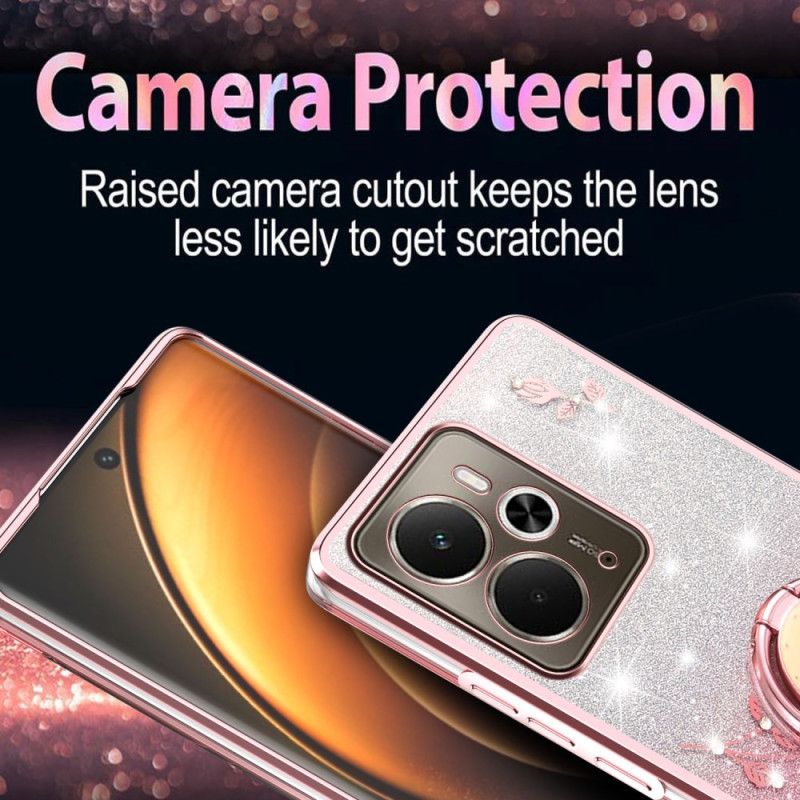 Etui Realme 14 5g Uchwyt Na Pierścionki Z Kryształkami Kadem