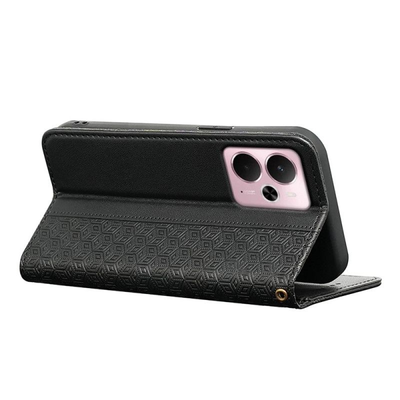 Flip Kotelot Realme 14 5g Ramka W Kratkę I Pasek