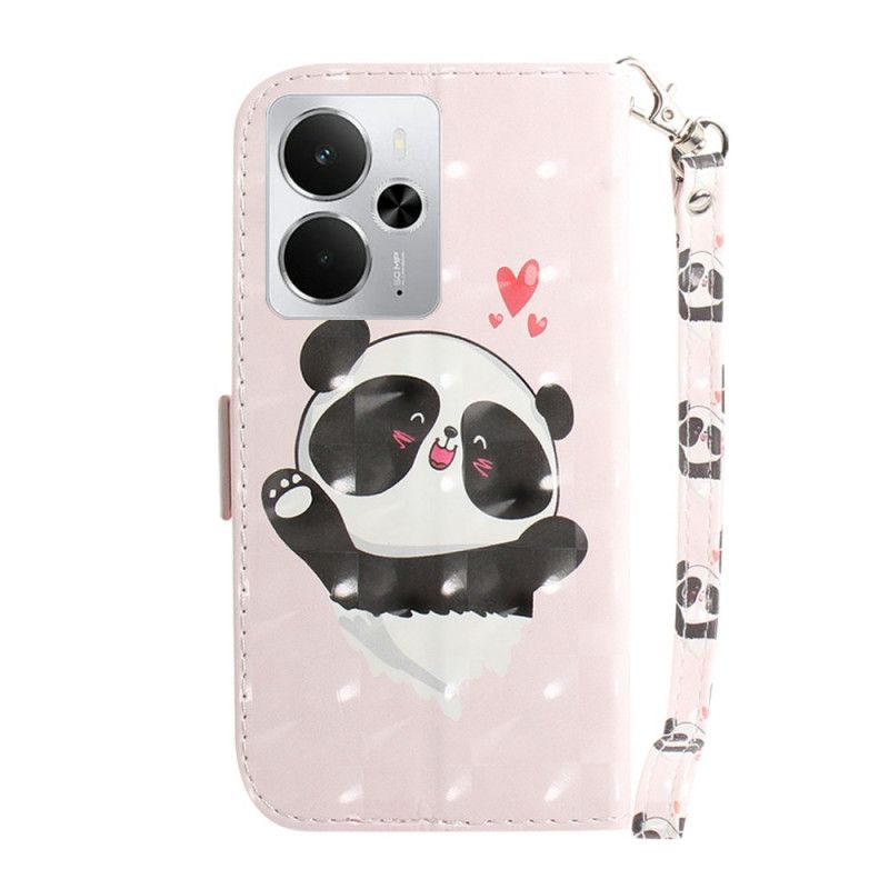 Obudowa Realme 14 5g Etui Na Telefon Panda Love Ze Smyczką