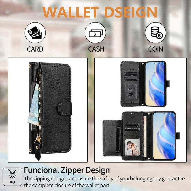 Skórzany Futerał Realme 14 5g Etui Na Telefon Kompletny Portfel