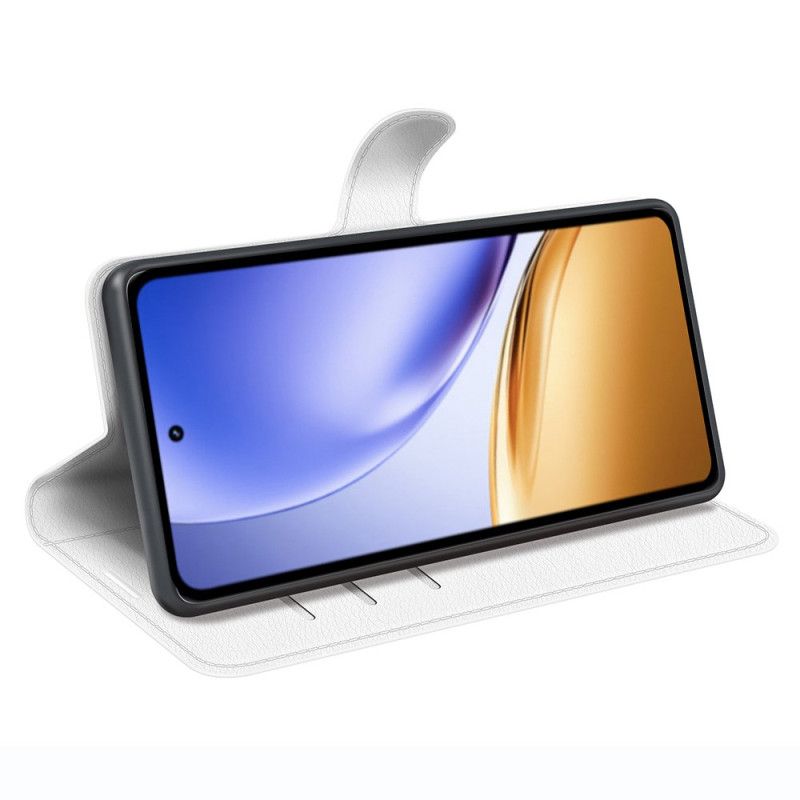 Skórzany Futerał Realme 14 5g Etui Na Telefon Sztuczna Skóra Lychee