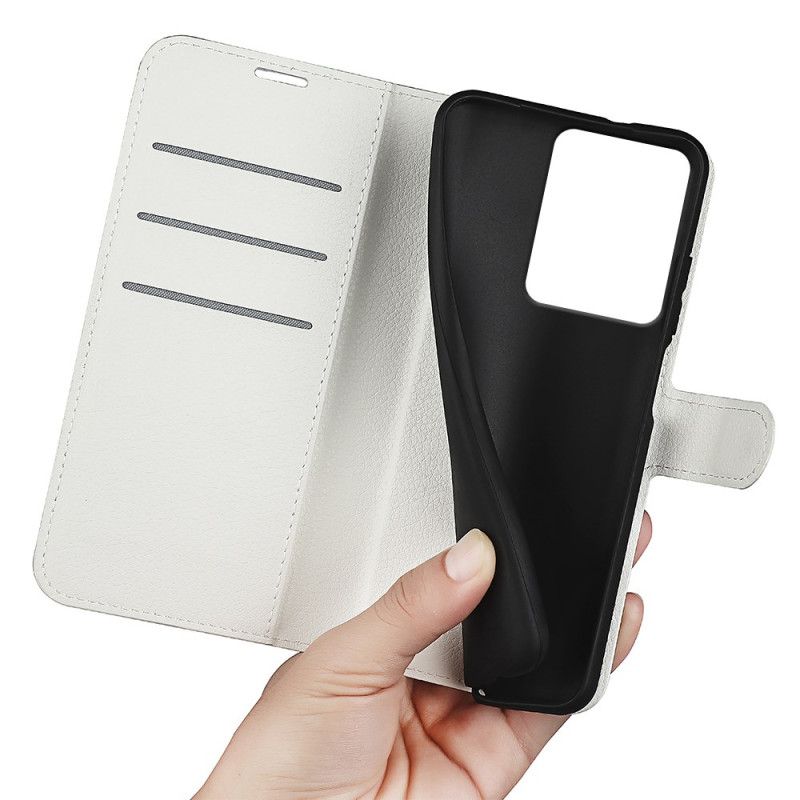 Skórzany Futerał Realme 14 5g Etui Na Telefon Sztuczna Skóra Lychee