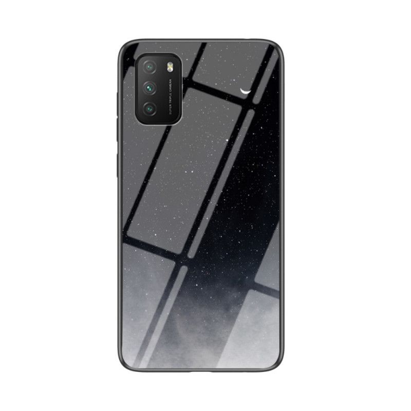Futerały Xiaomi Poco M3 Szary Czarny Etui na Telefon Hartowane Szkło Hartowane