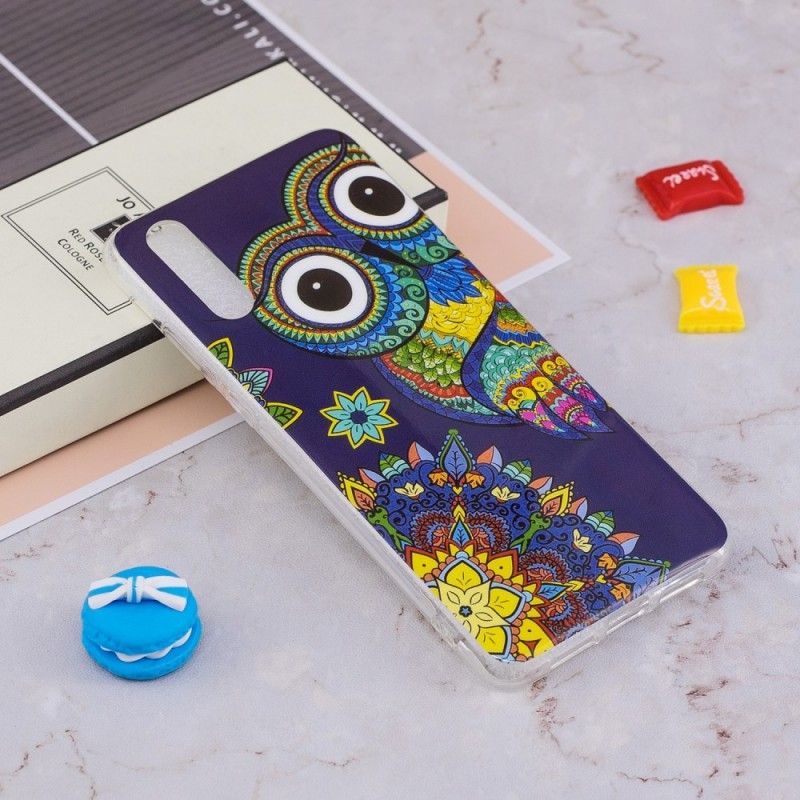 Etui Huawei P20 Fluorescencyjna Sowa Mandala