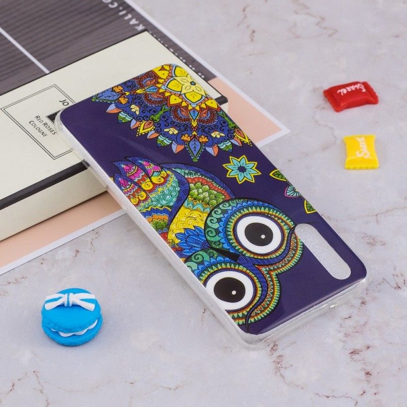 Etui Huawei P20 Fluorescencyjna Sowa Mandala