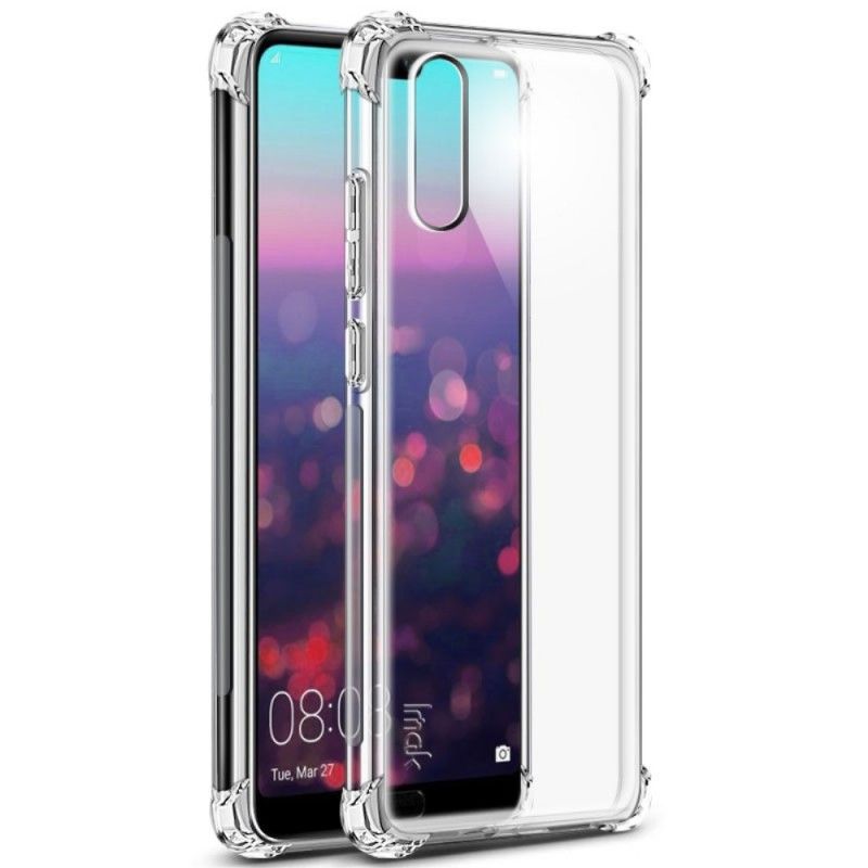 Etui Huawei P20 Przezroczysty Czarny Imak Czuje Się Na Skórze