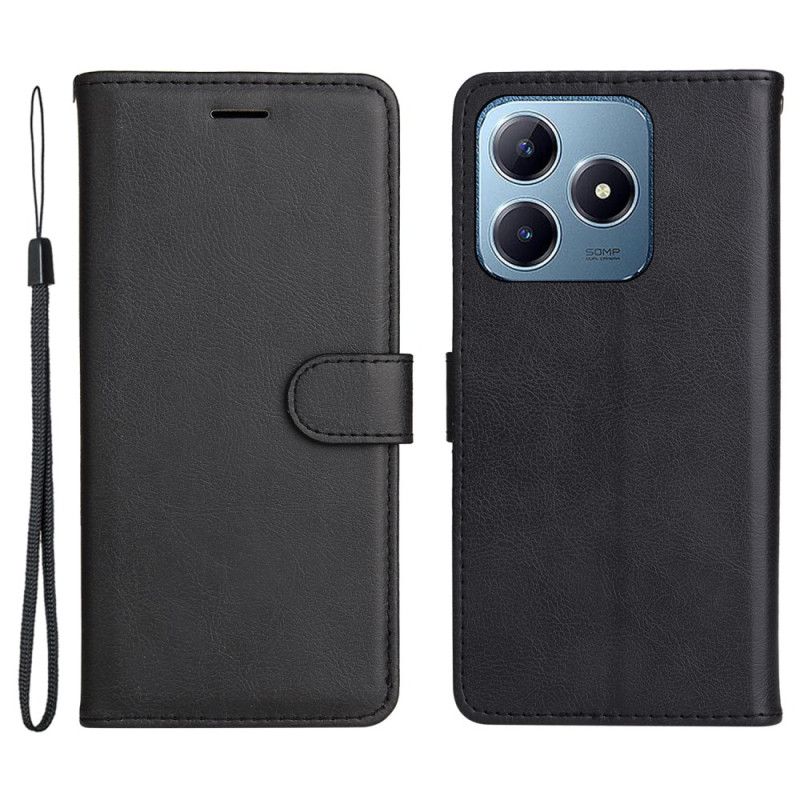 Etui Folio Do Realme Note 60x Gładka Sztuczna Skóra